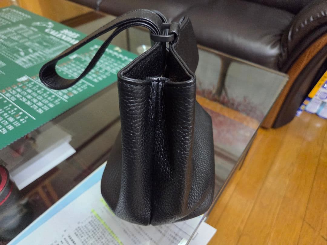 ハッシュタグ巾着レザーバック