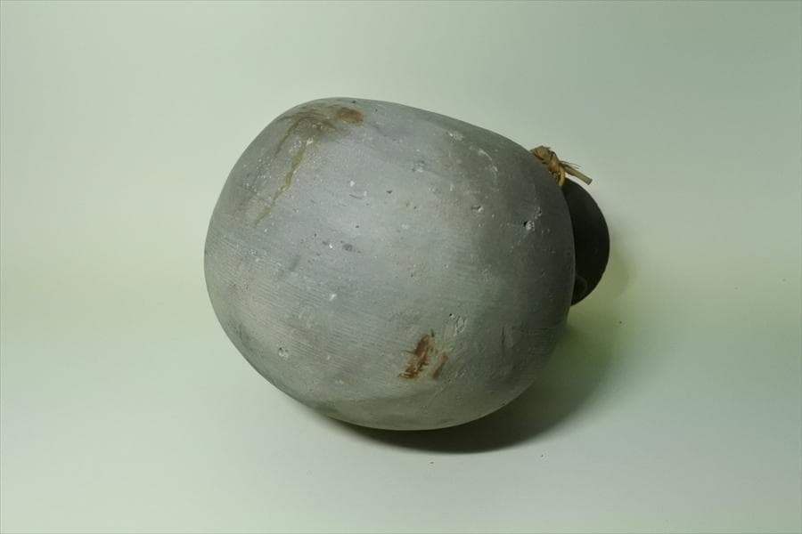 須恵器　アンティーク　骨董品　蔓　掛花生　落とし付