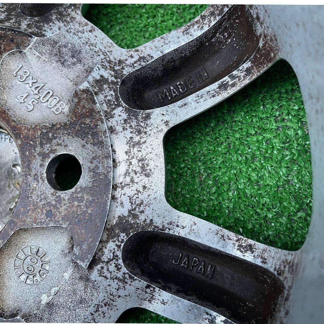 日本製 13インチ アルミホイール 13×4.0J +45 軽自動車用