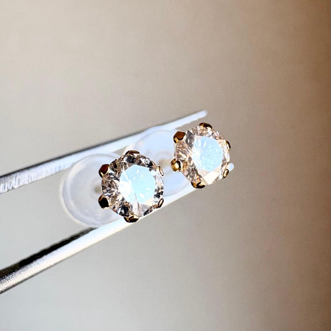 K18 18金イエローゴールド　天然ダイヤモンド　0.36ct ピアス　diam