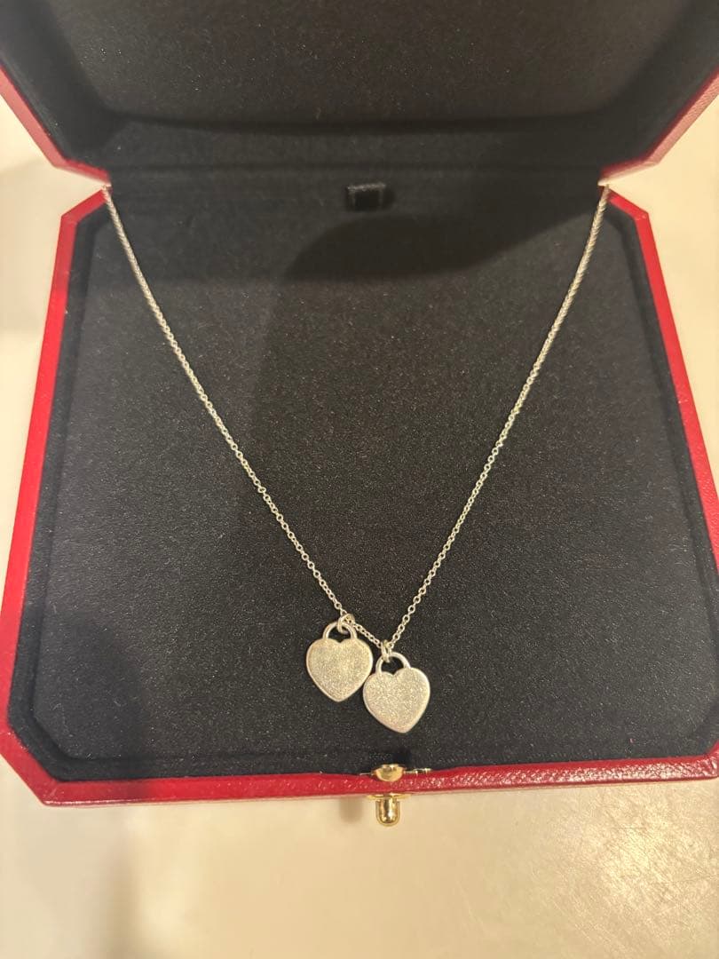 ✨定番✨ティファニー ブルーダブルハート タグ ペンダント