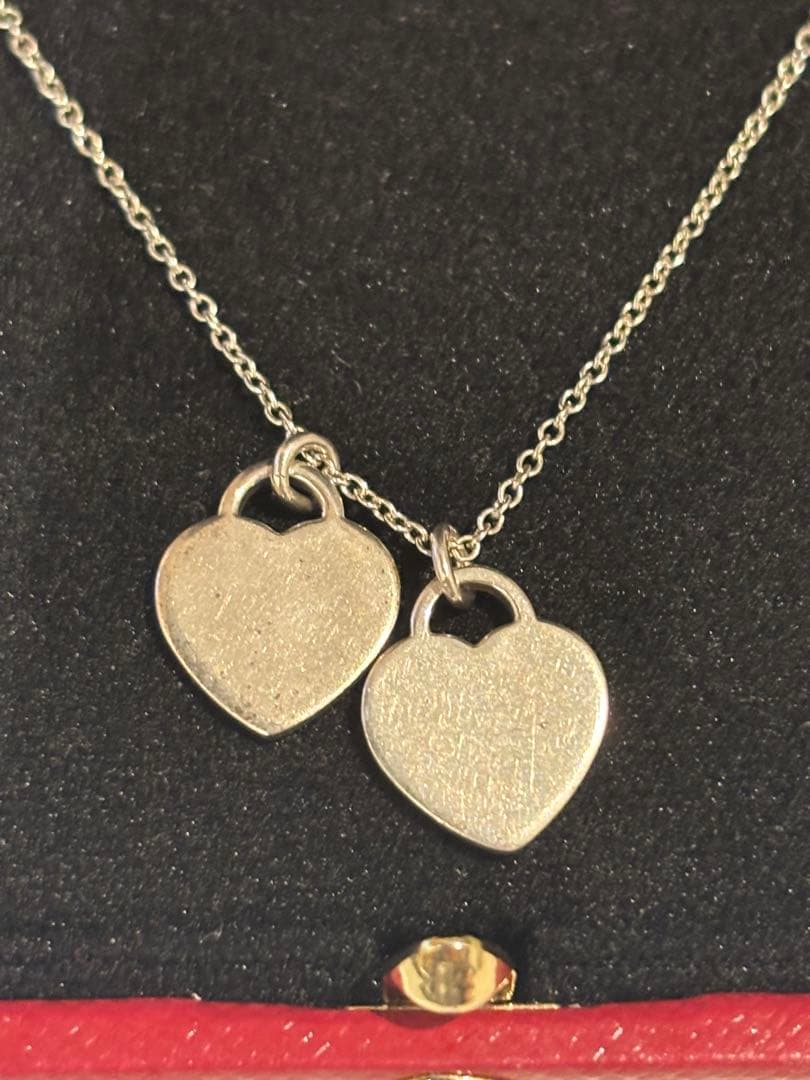 ✨定番✨ティファニー ブルーダブルハート タグ ペンダント