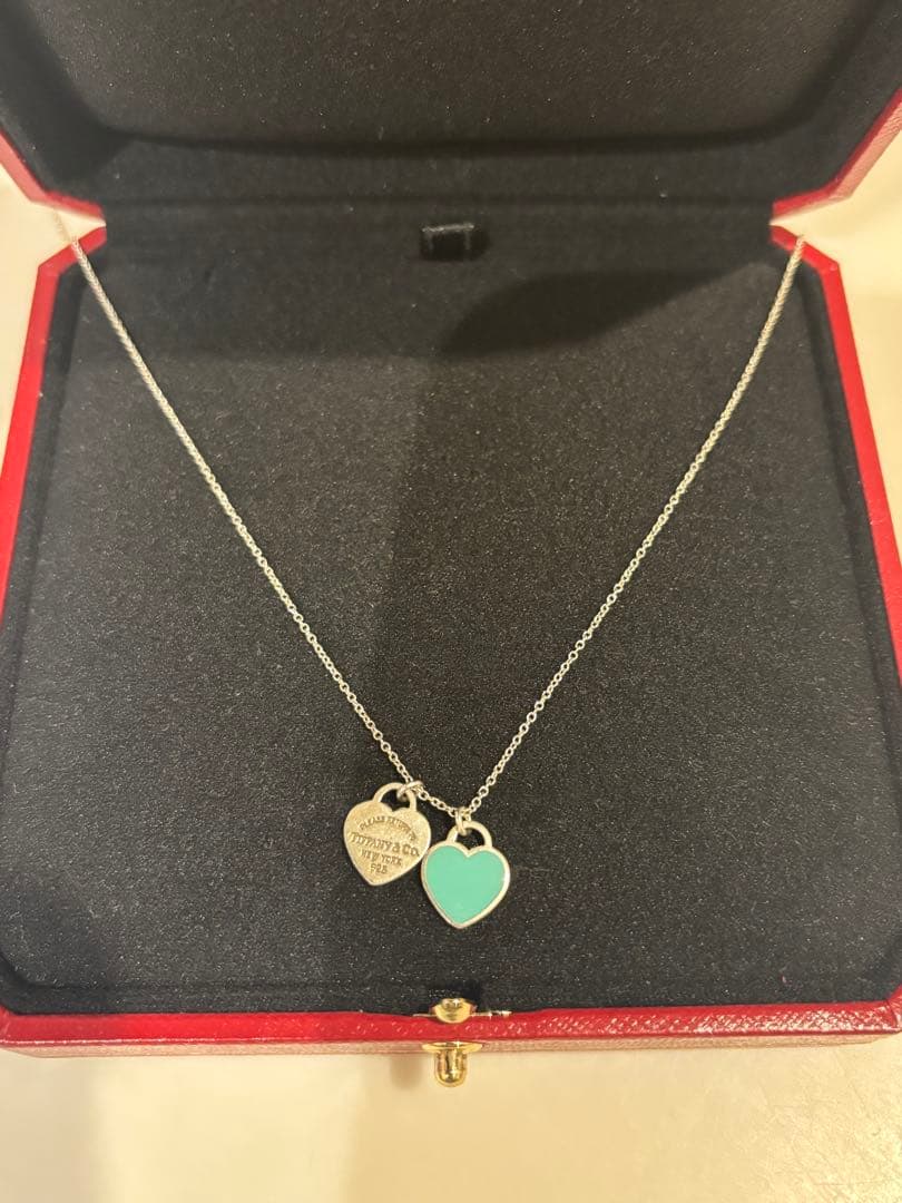 ✨定番✨ティファニー ブルーダブルハート タグ ペンダント