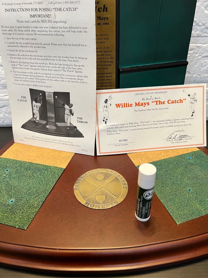 【The Danbury Mint】Willie Mays The Catch