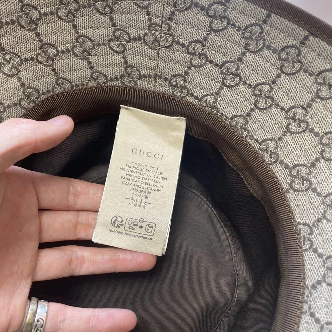 GUCCI GGパターン バケットハット ベージュ