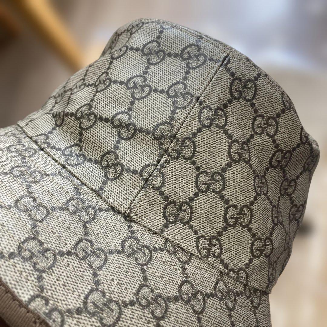 GUCCI GGパターン バケットハット ベージュ
