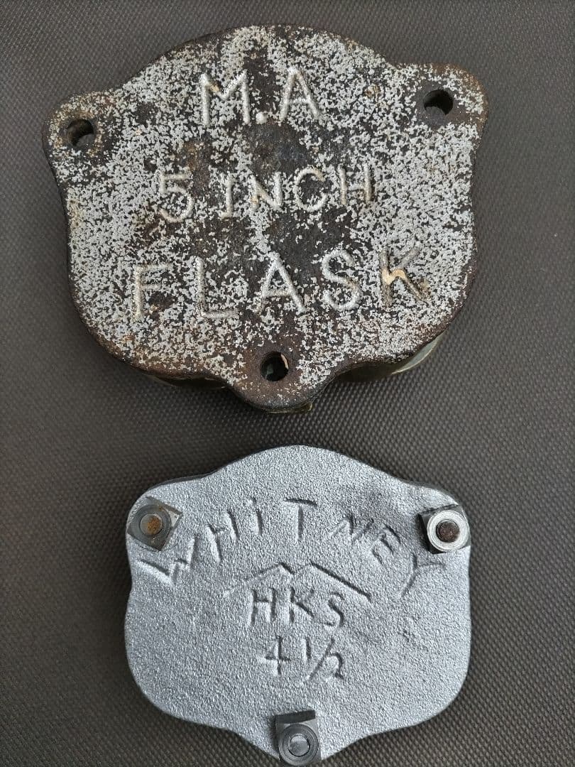 歯科技工 フラスコ(4.5インチ新品 5インチ使用品)クランプセット