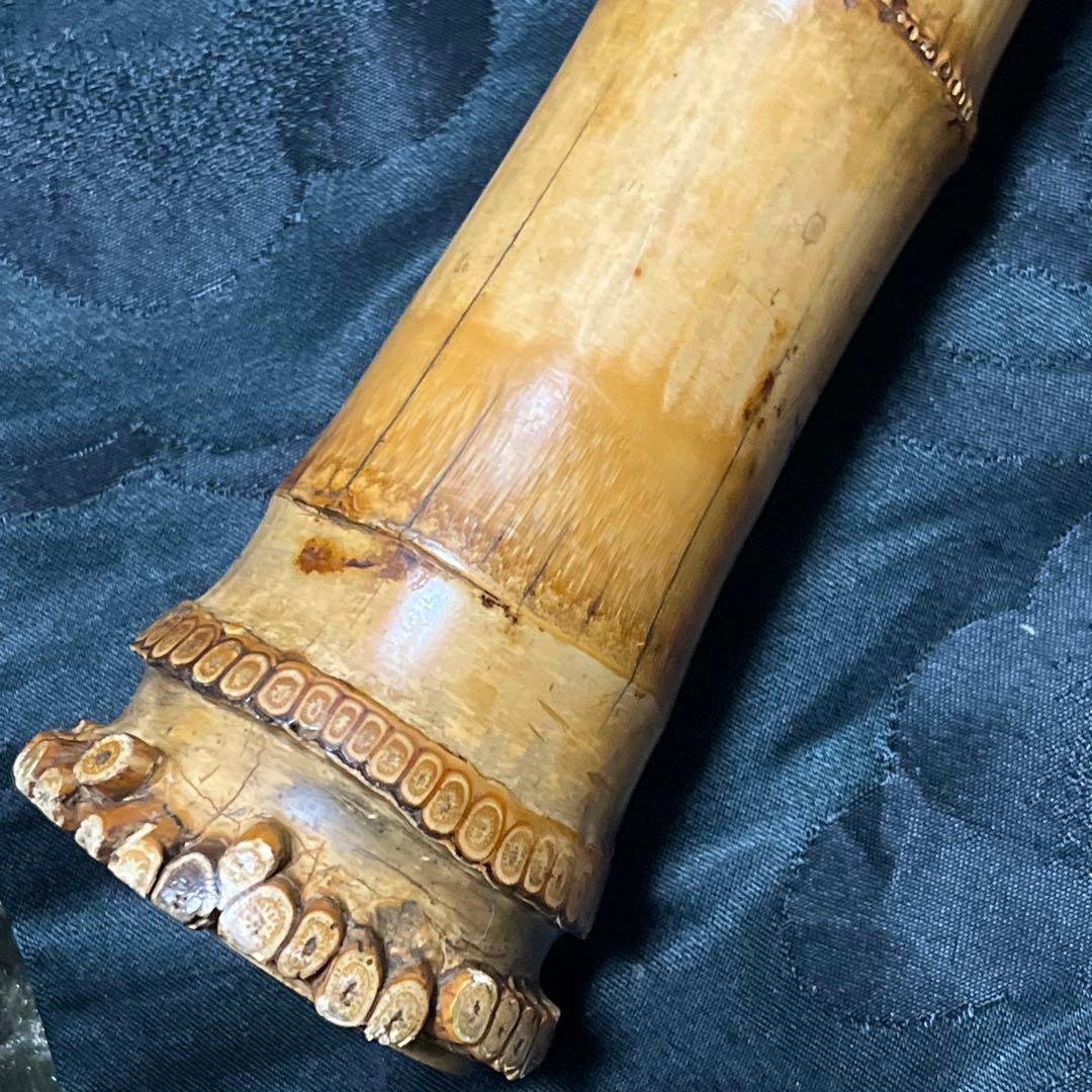 尺八 琴古流 在銘 二尺管 中継ぎ籐巻き銀三線 【音出し確認済み】