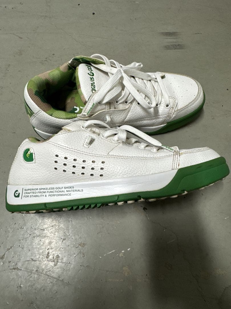 gravis golf スニーカー ホワイト/グリーン