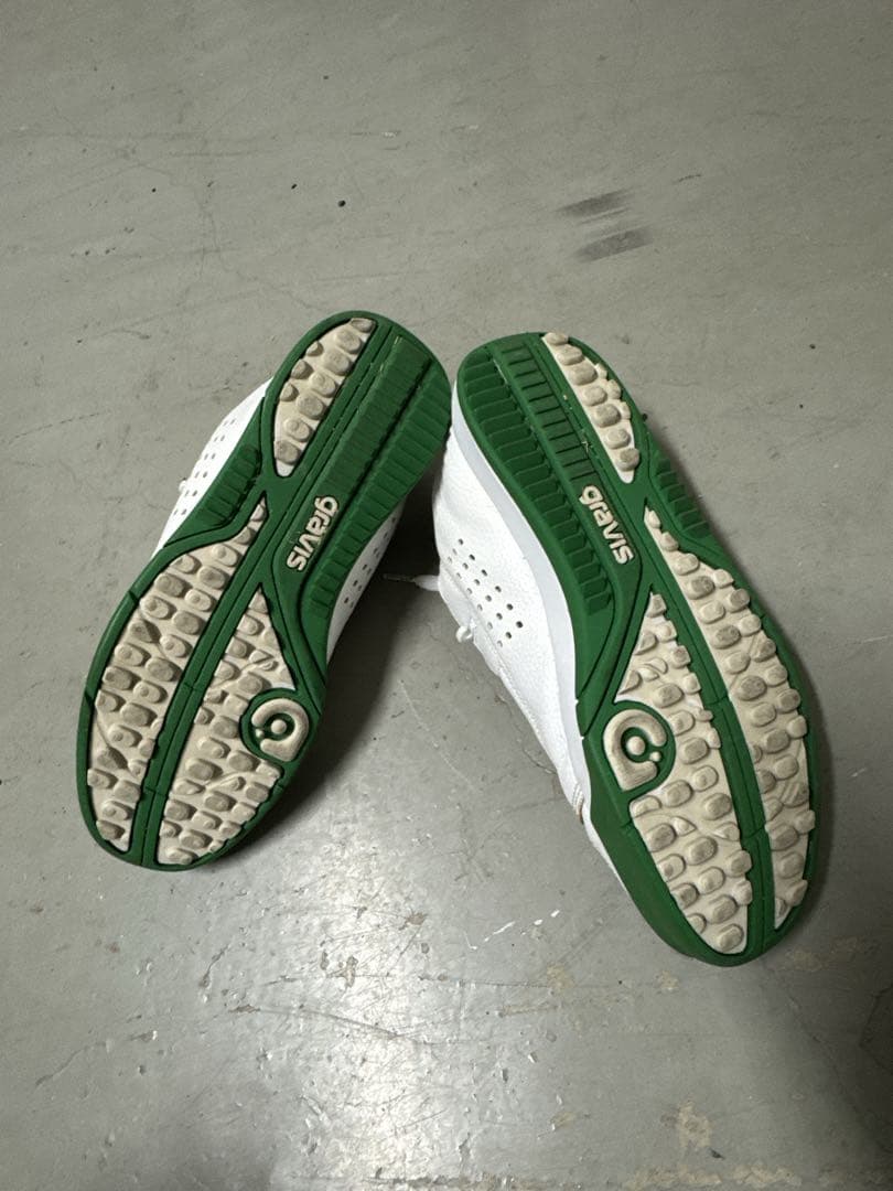 gravis golf スニーカー ホワイト/グリーン