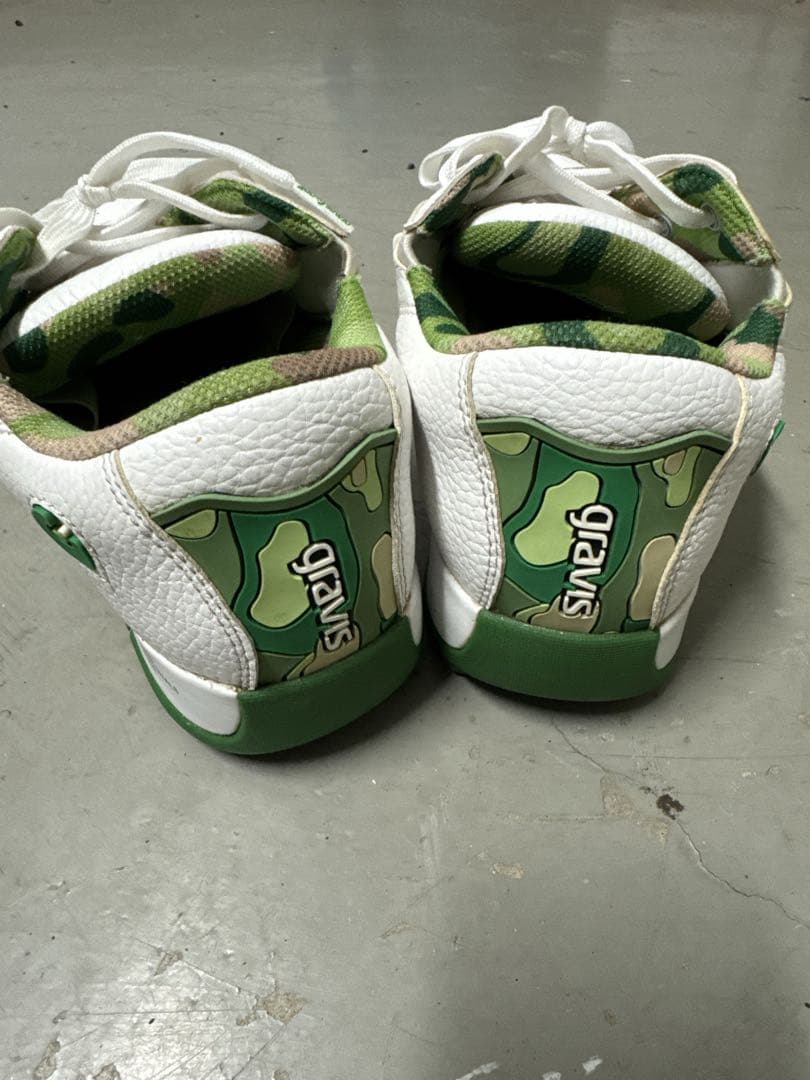 gravis golf スニーカー ホワイト/グリーン