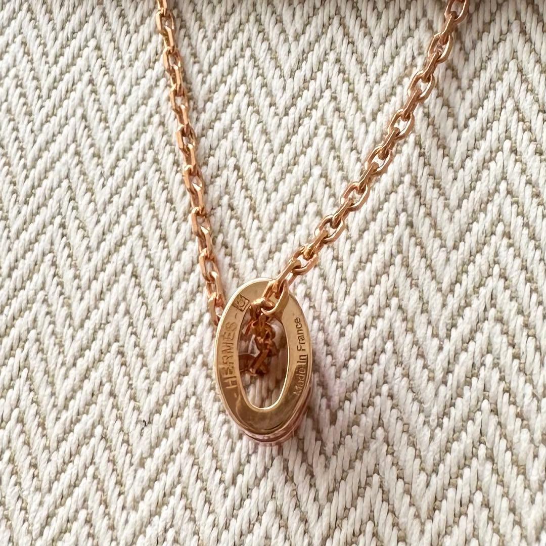 エルメス ミニポップH ネックレス ピンク×ローズゴールド