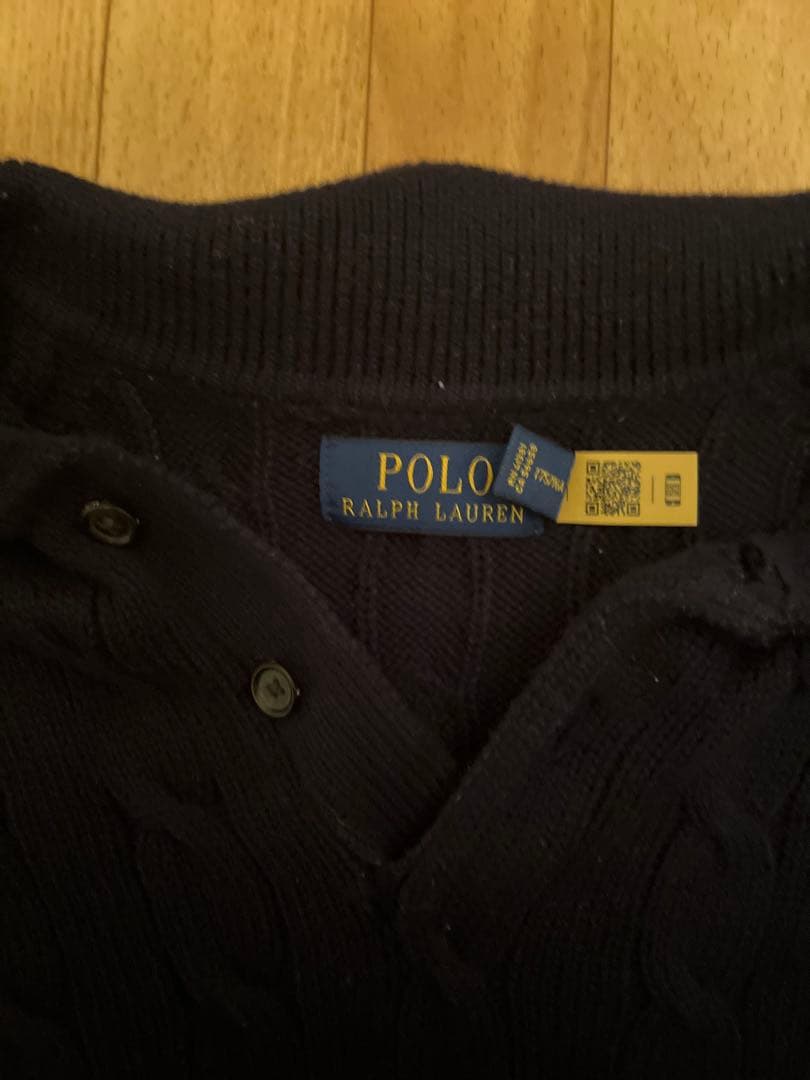 POLO RALPH LAUREN ケーブルニット コットン ポロカラー