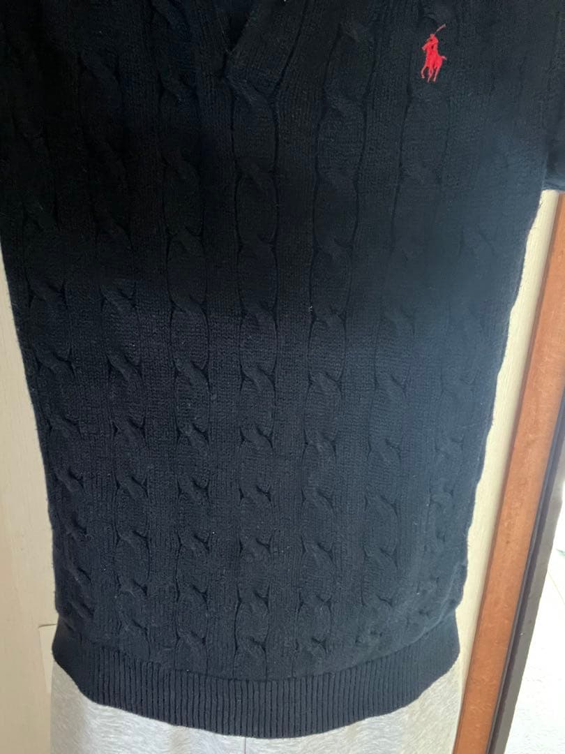 POLO RALPH LAUREN ケーブルニット コットン ポロカラー