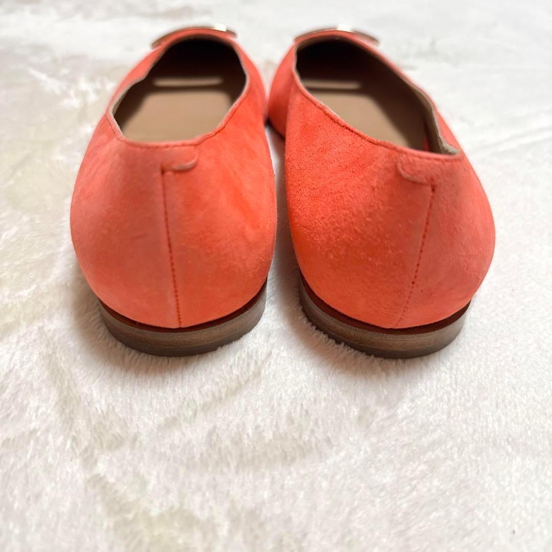 未使用級 ペリーコ アネッリ フラットシューズ ゴールド金具