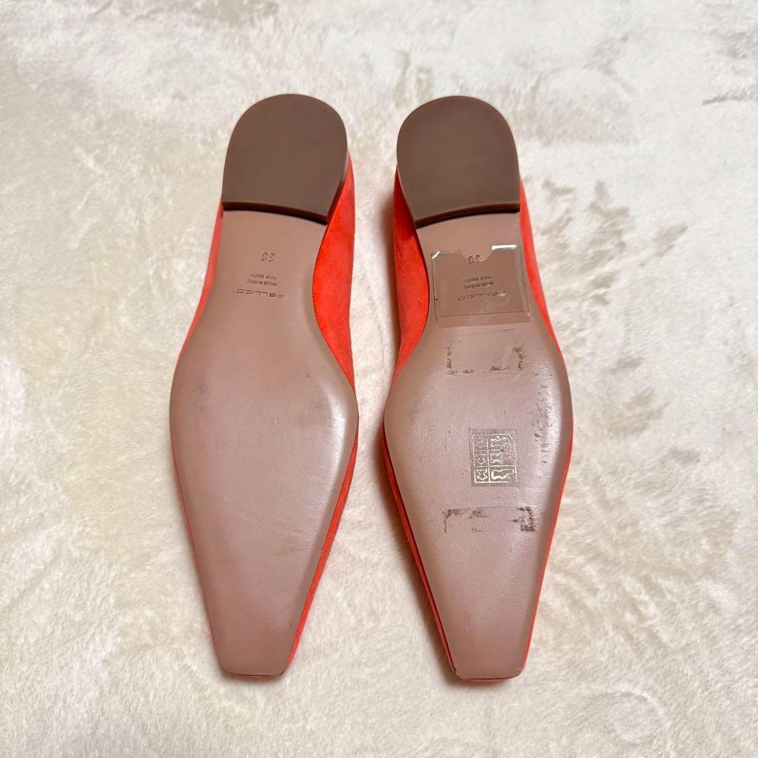 未使用級 ペリーコ アネッリ フラットシューズ ゴールド金具