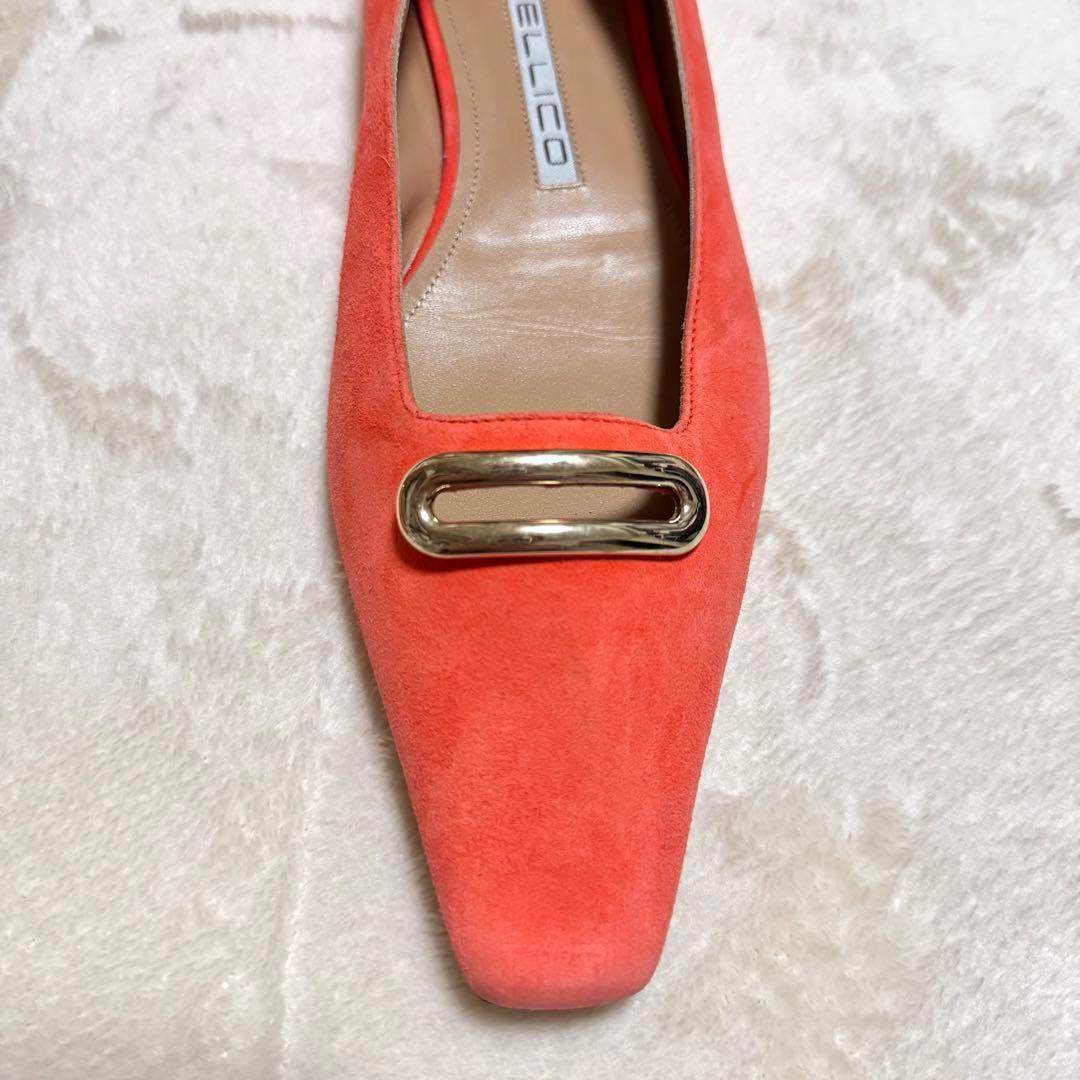 未使用級 ペリーコ アネッリ フラットシューズ ゴールド金具