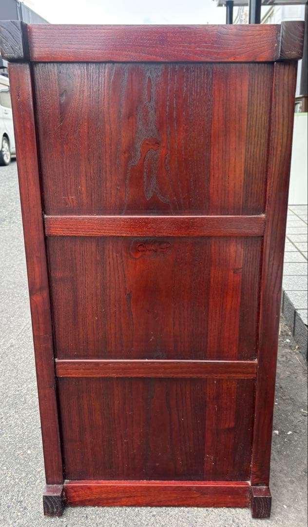 赤*こ様 木製　棚　和風　レトロ　アンティーク　キャビネット　茶棚　戸棚　民芸家