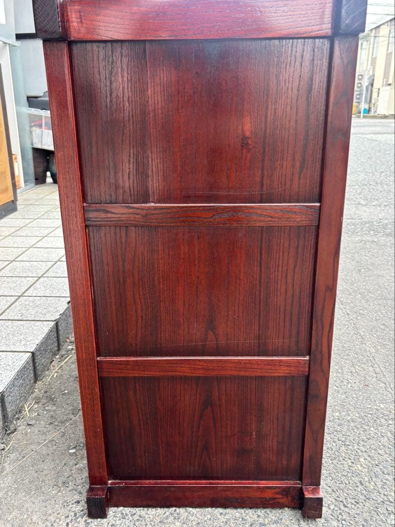 赤*こ様 木製　棚　和風　レトロ　アンティーク　キャビネット　茶棚　戸棚　民芸家