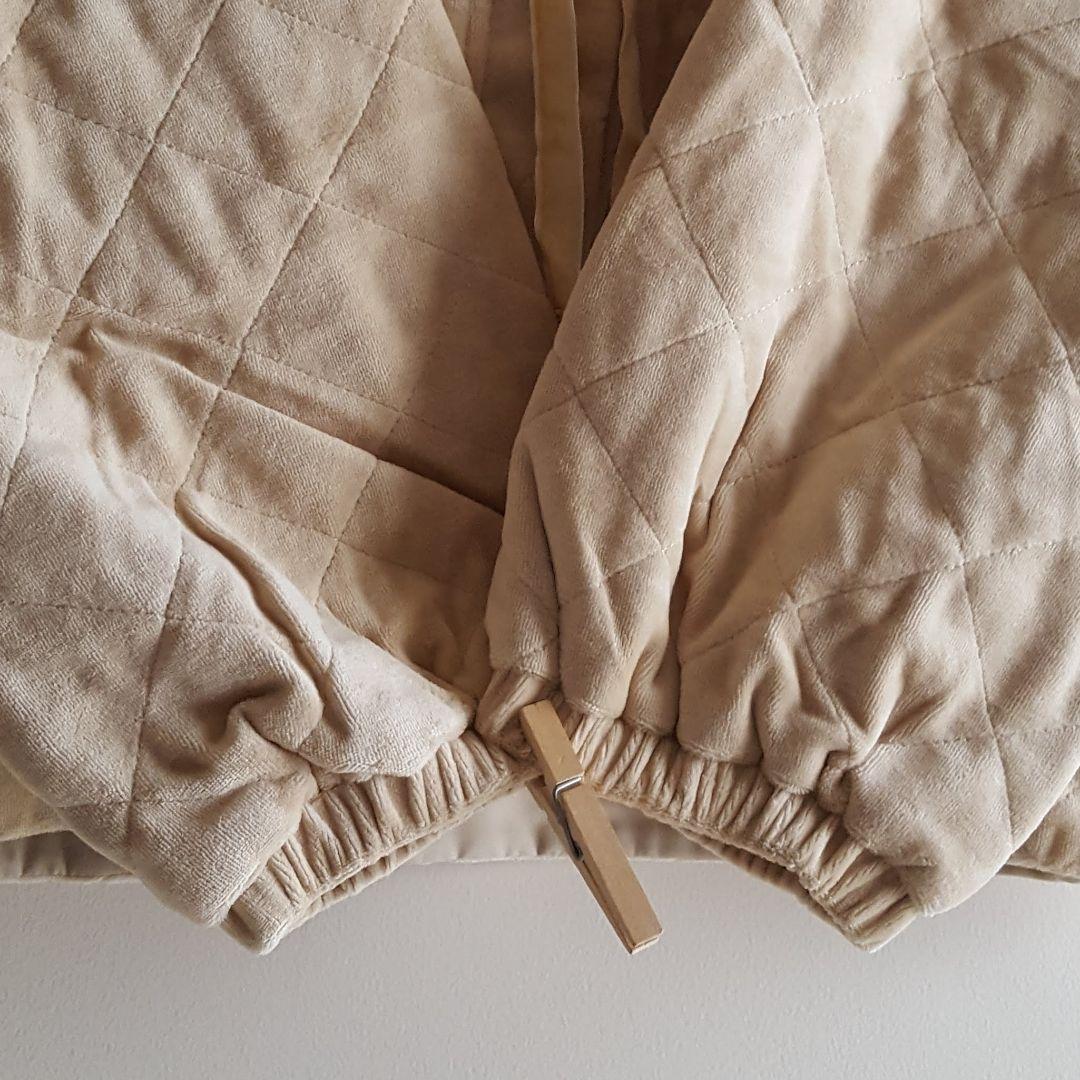 新品　SM2☆ベージュ／ベロア中綿キルトジャケット