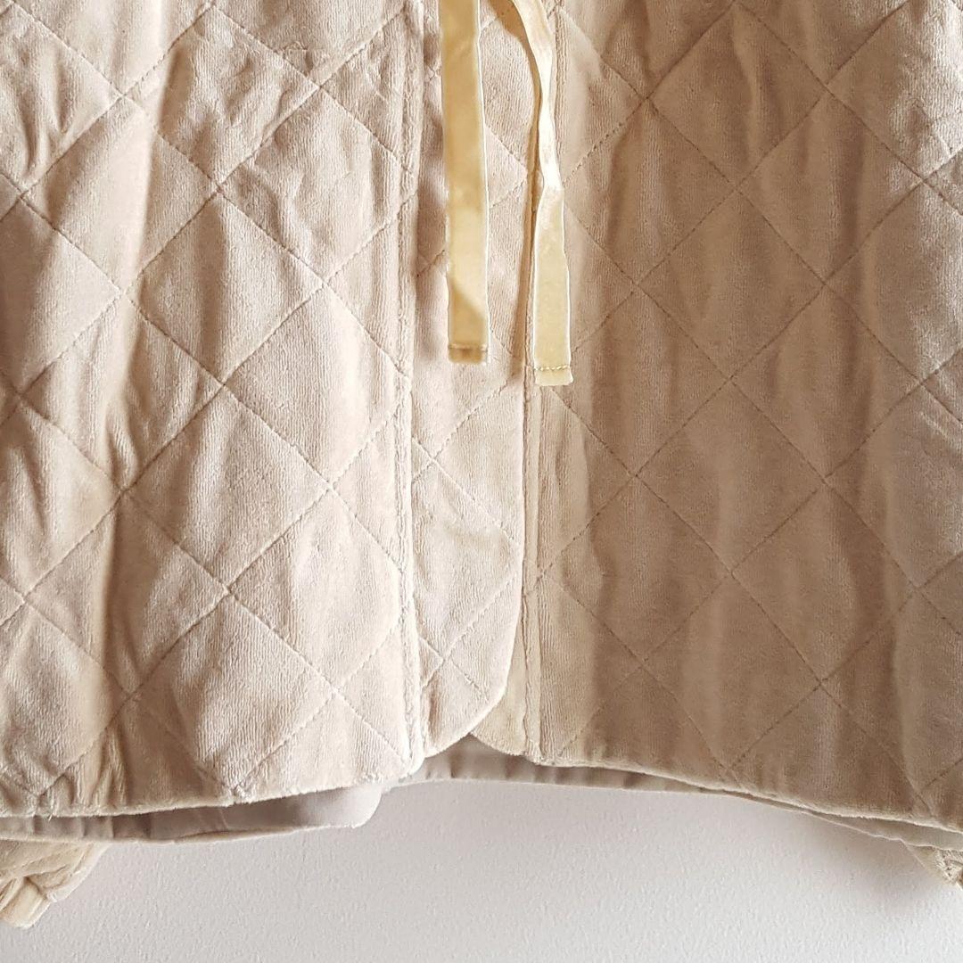 新品　SM2☆ベージュ／ベロア中綿キルトジャケット