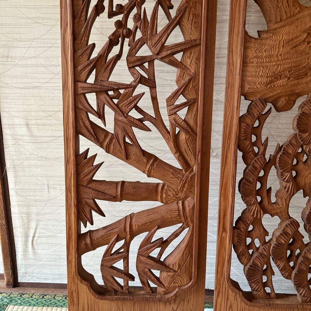 欄間　アンティーク　二枚