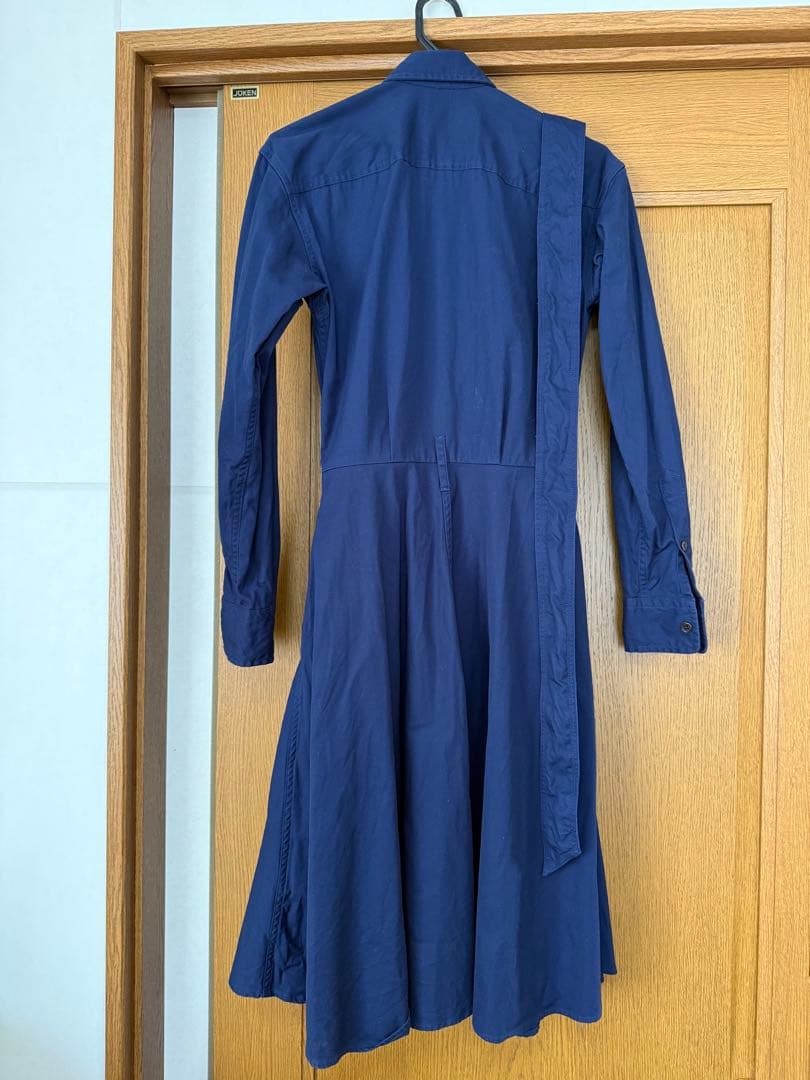 【セール】POLO Ralph Laurenネイビー シャツワンピース 鹿の子