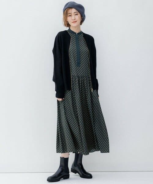 極美品　23区　46　ヴィスコースストレッチ ニットブルゾン　2023　洗える