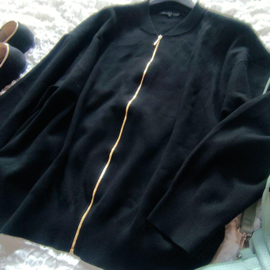 極美品　23区　46　ヴィスコースストレッチ ニットブルゾン　2023　洗える