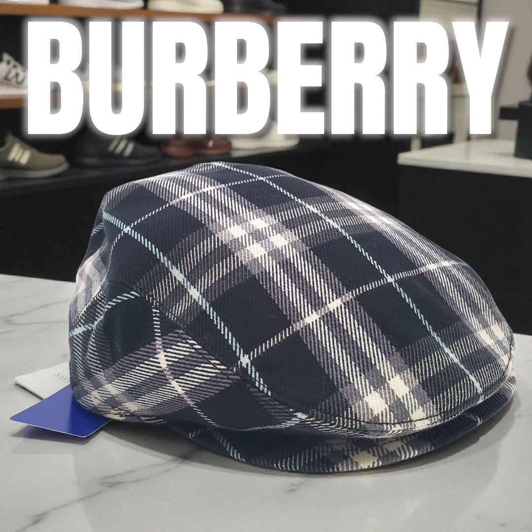 希少 未使用 バーバリーブルーレーベル ハンチング 帽子 ノバチェック タグ付