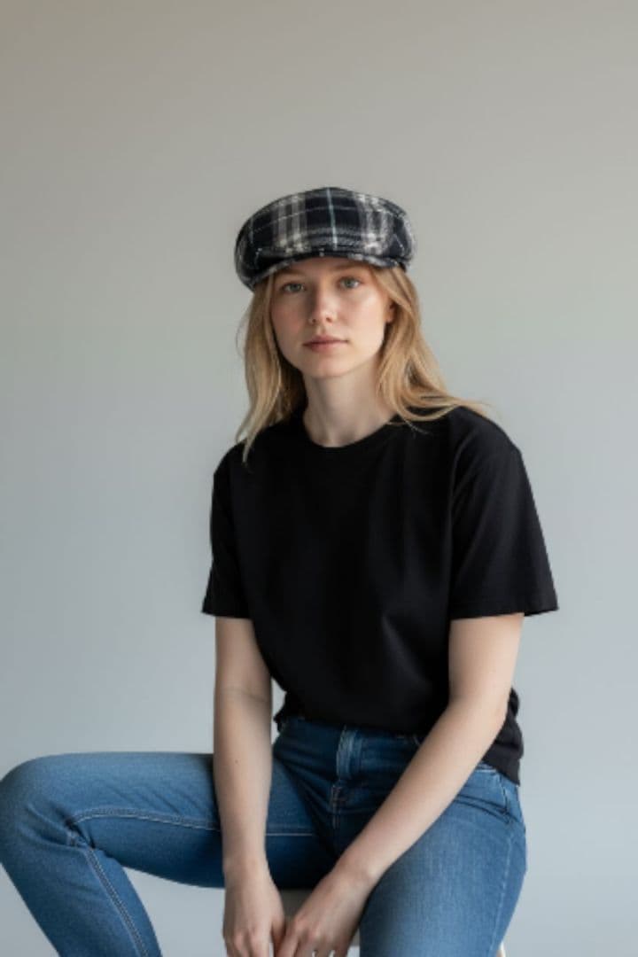 希少 未使用 バーバリーブルーレーベル ハンチング 帽子 ノバチェック タグ付