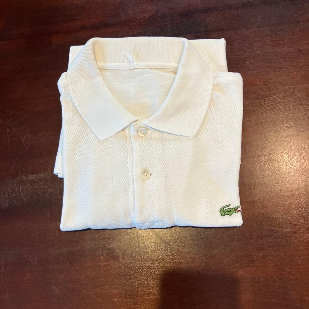 70s フランス製 ビンテージ フレラコ 半袖 ポロシャツ ホワイト サイズ4