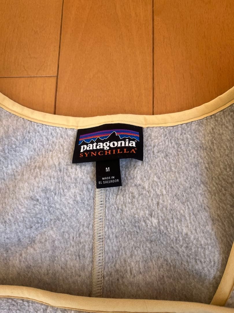 パタゴニア　グレー フリース ノースリーブ オーバーオール