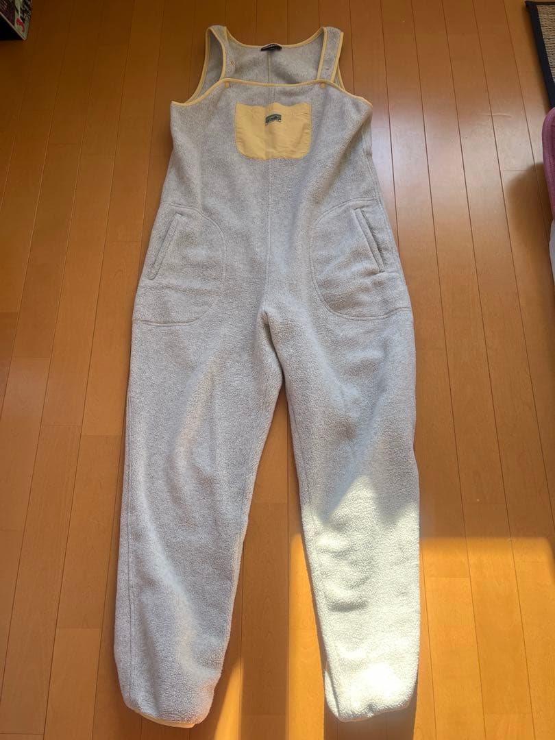 パタゴニア　グレー フリース ノースリーブ オーバーオール