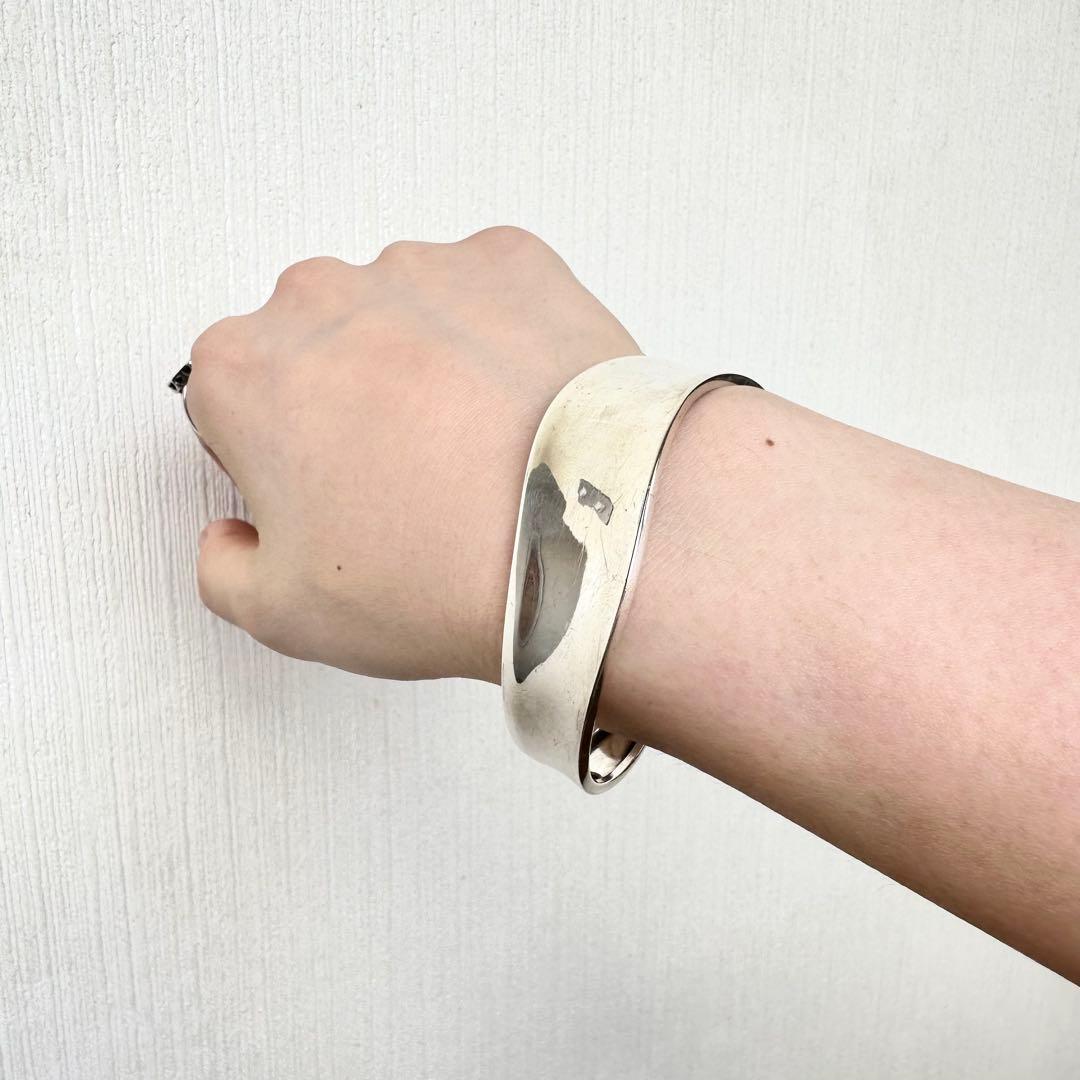 ヴィンテージ！Silver Wavy Curve ブレスレット　#1