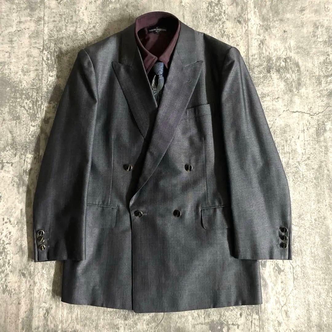 極美品 BALENCIAGAネクタイ England製 極上ウール ダブルスーツ