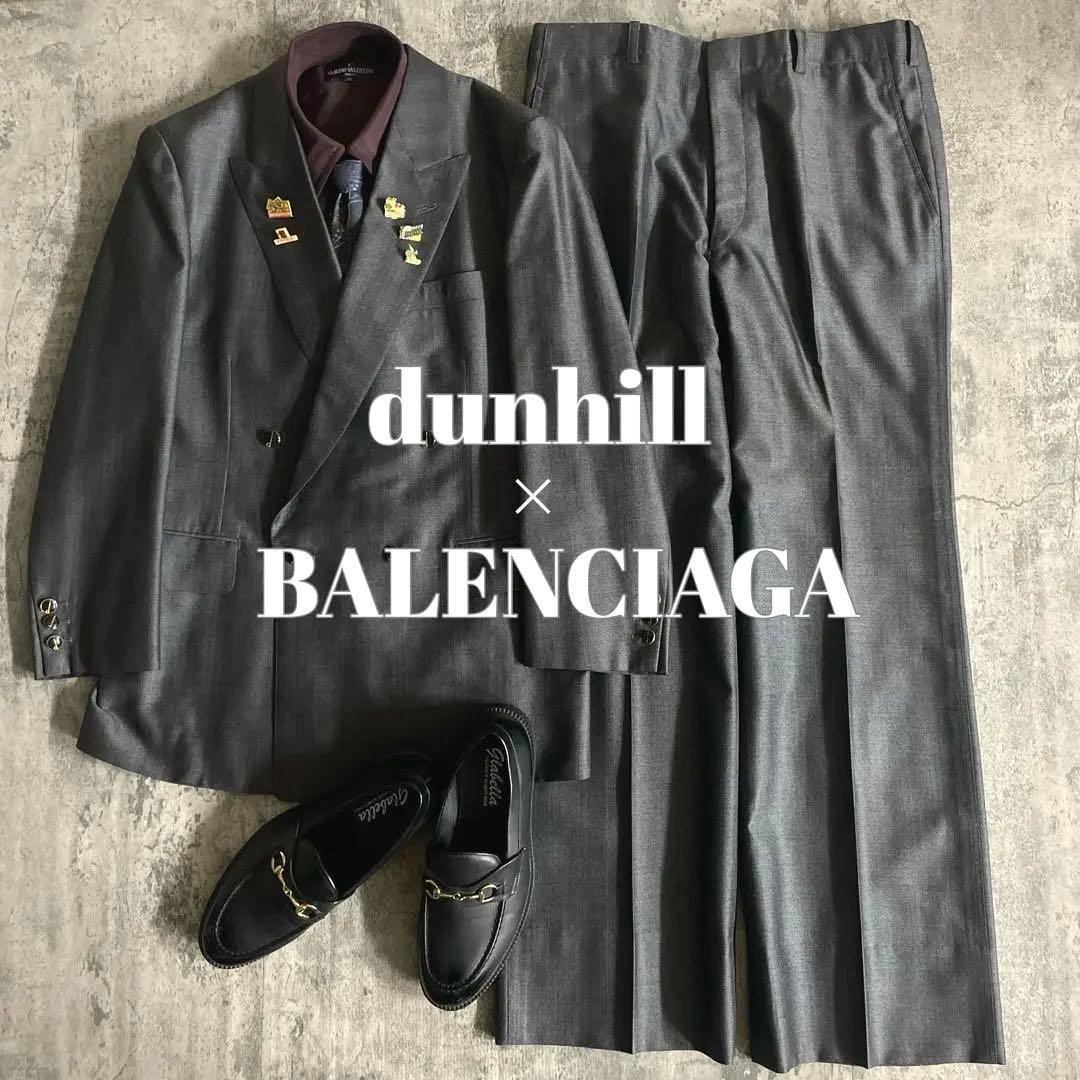 極美品 BALENCIAGAネクタイ England製 極上ウール ダブルスーツ