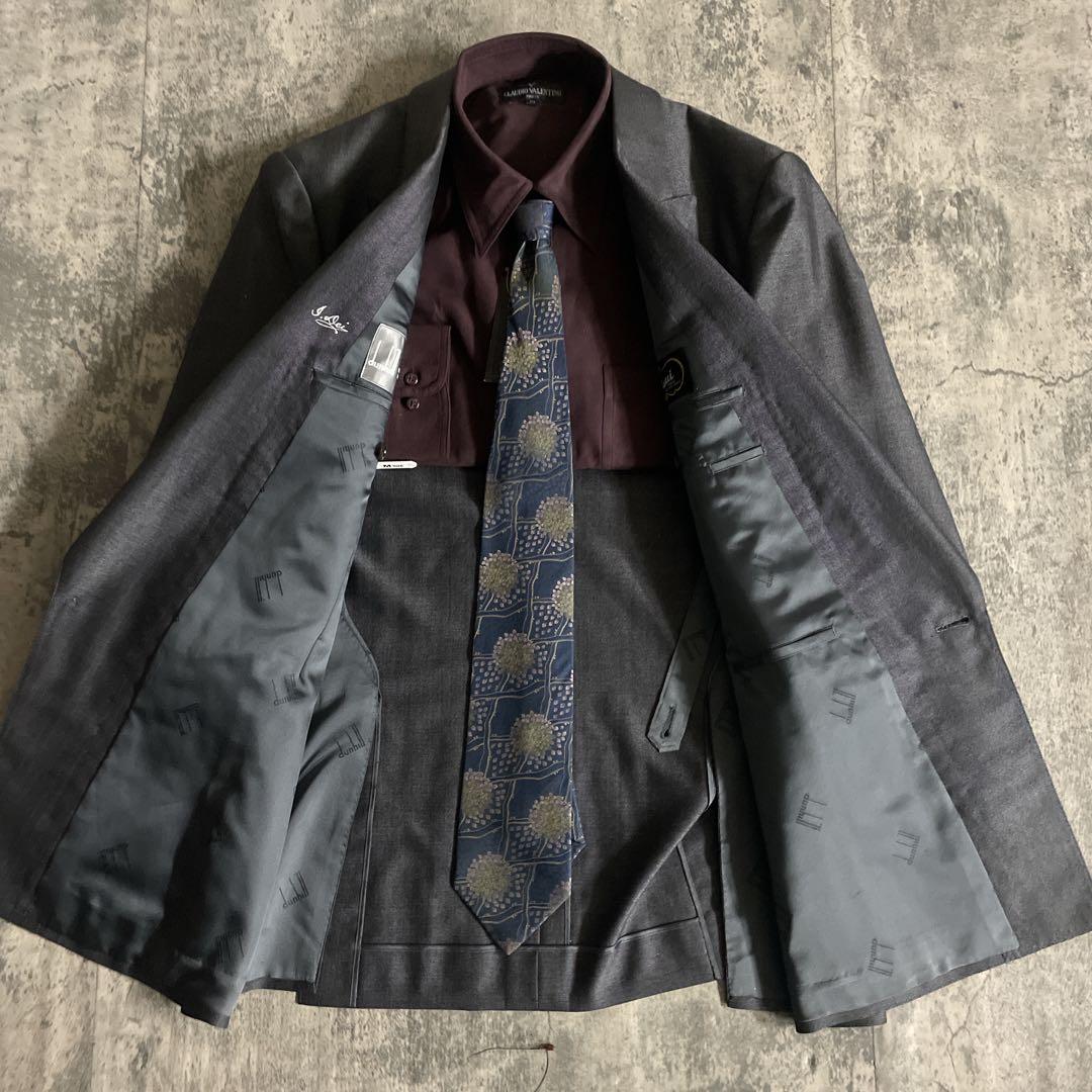 極美品 BALENCIAGAネクタイ England製 極上ウール ダブルスーツ