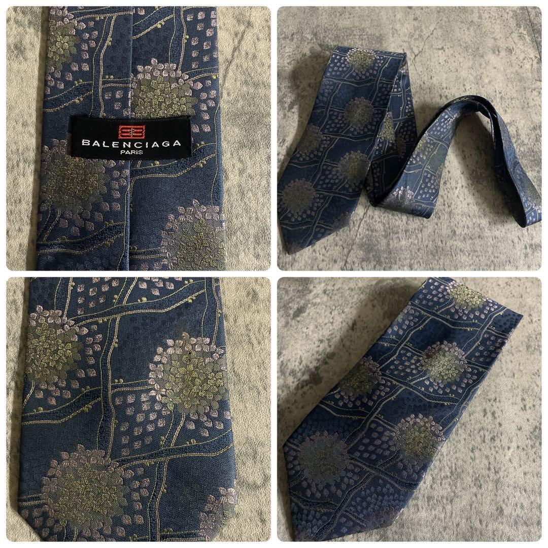 極美品 BALENCIAGAネクタイ England製 極上ウール ダブルスーツ