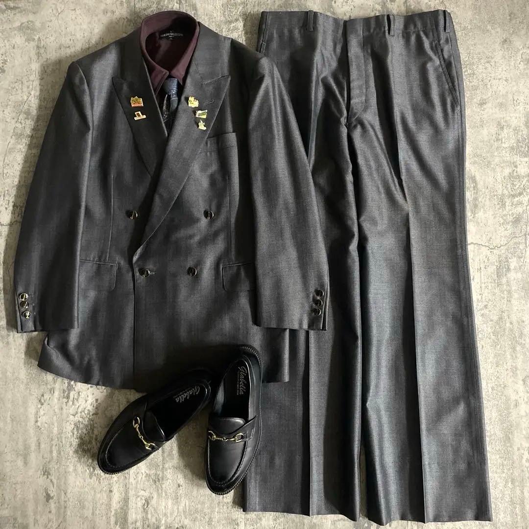 極美品 BALENCIAGAネクタイ England製 極上ウール ダブルスーツ