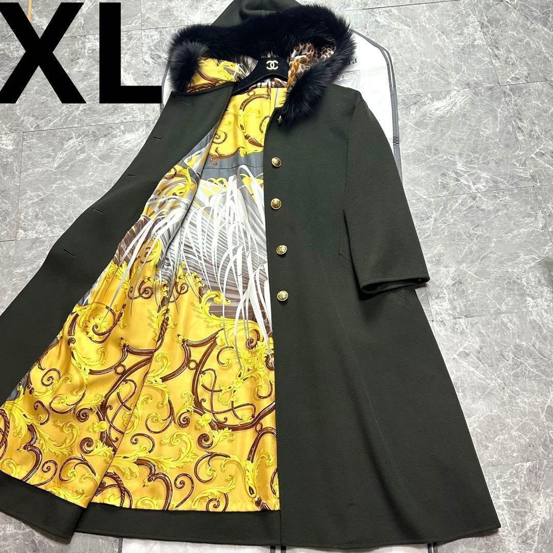 極美品♡最高級カシミヤ100% スパダチーニ コート　金ボタン　フォックスファー