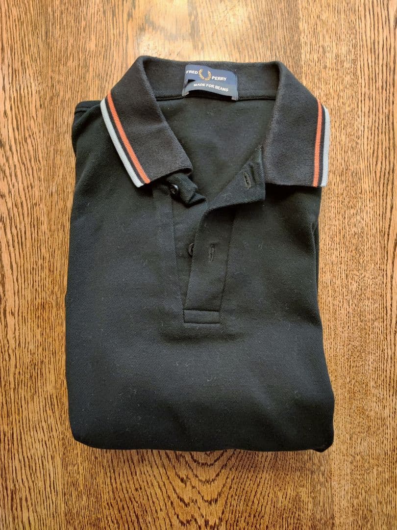 FRED PERRY 黒 長袖ポロシャツ