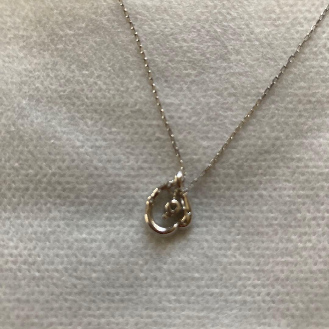 1度使用⭐︎4℃ 2017年スプリング限定 Kホワイトゴールド ネックレス