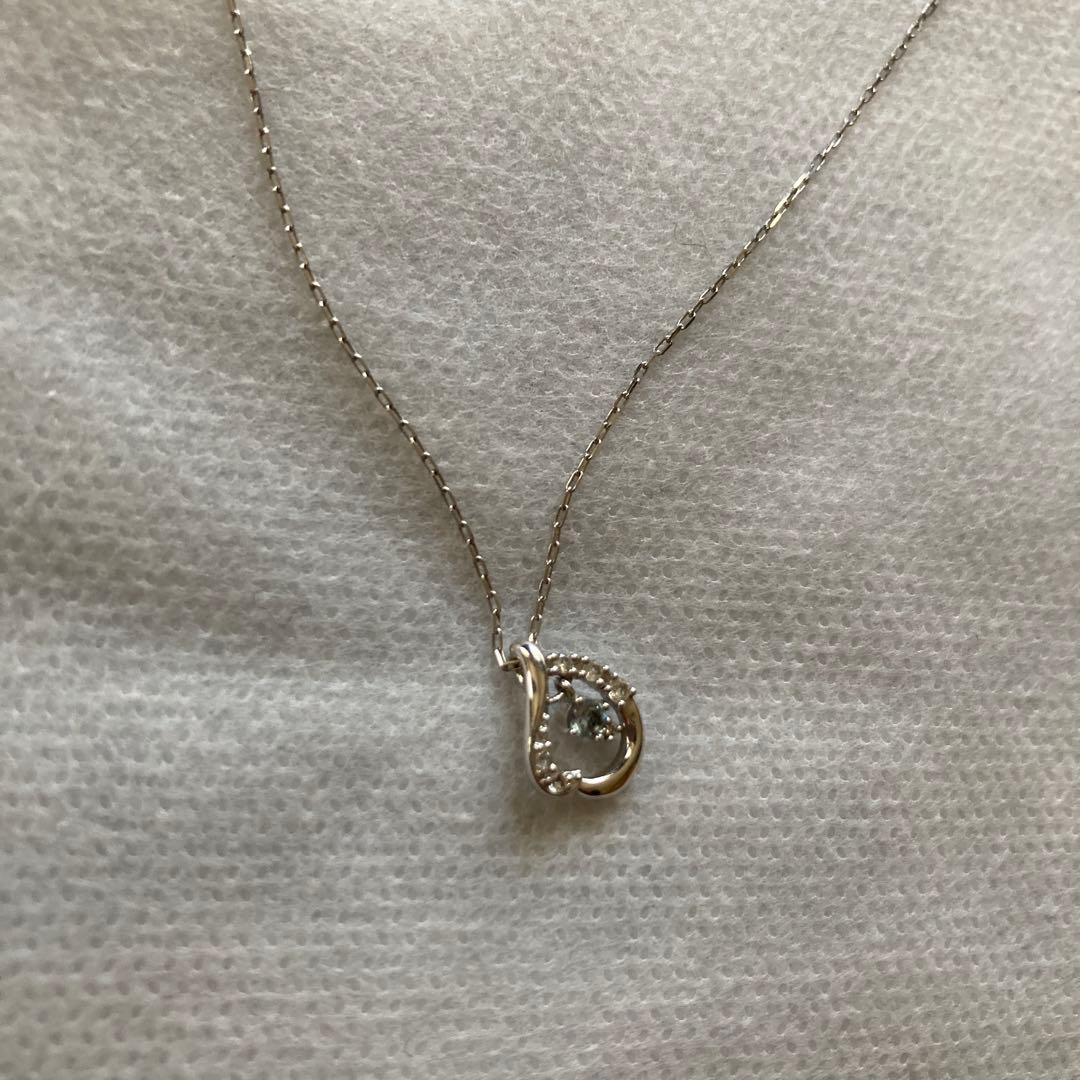 1度使用⭐︎4℃ 2017年スプリング限定 Kホワイトゴールド ネックレス