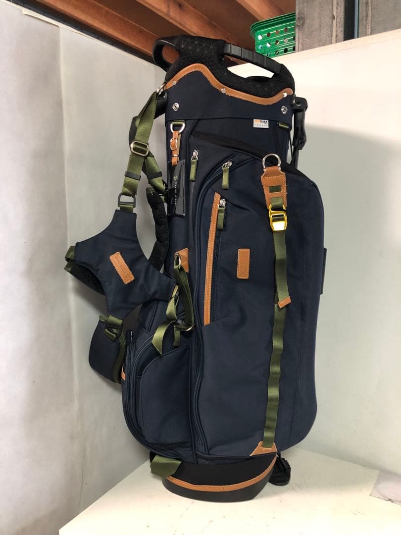 マスターピース キャディバッグ スタンド、フードカバー付き ネイビー