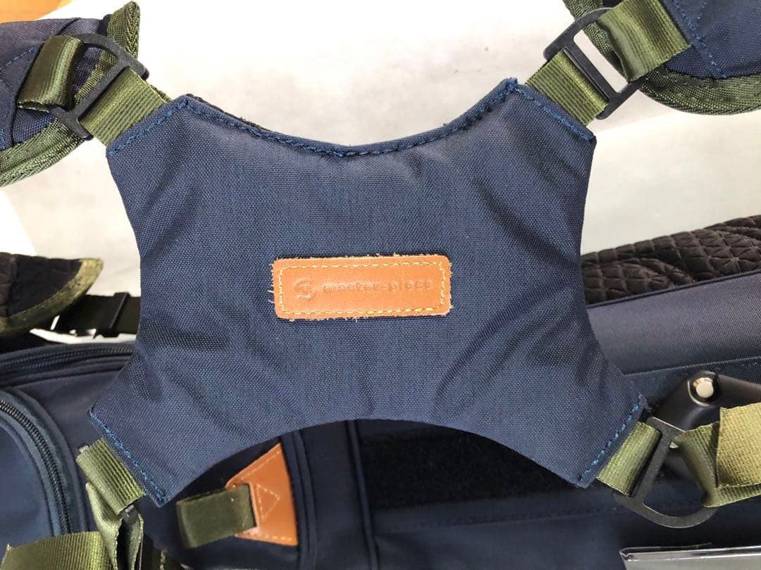 マスターピース キャディバッグ スタンド、フードカバー付き ネイビー