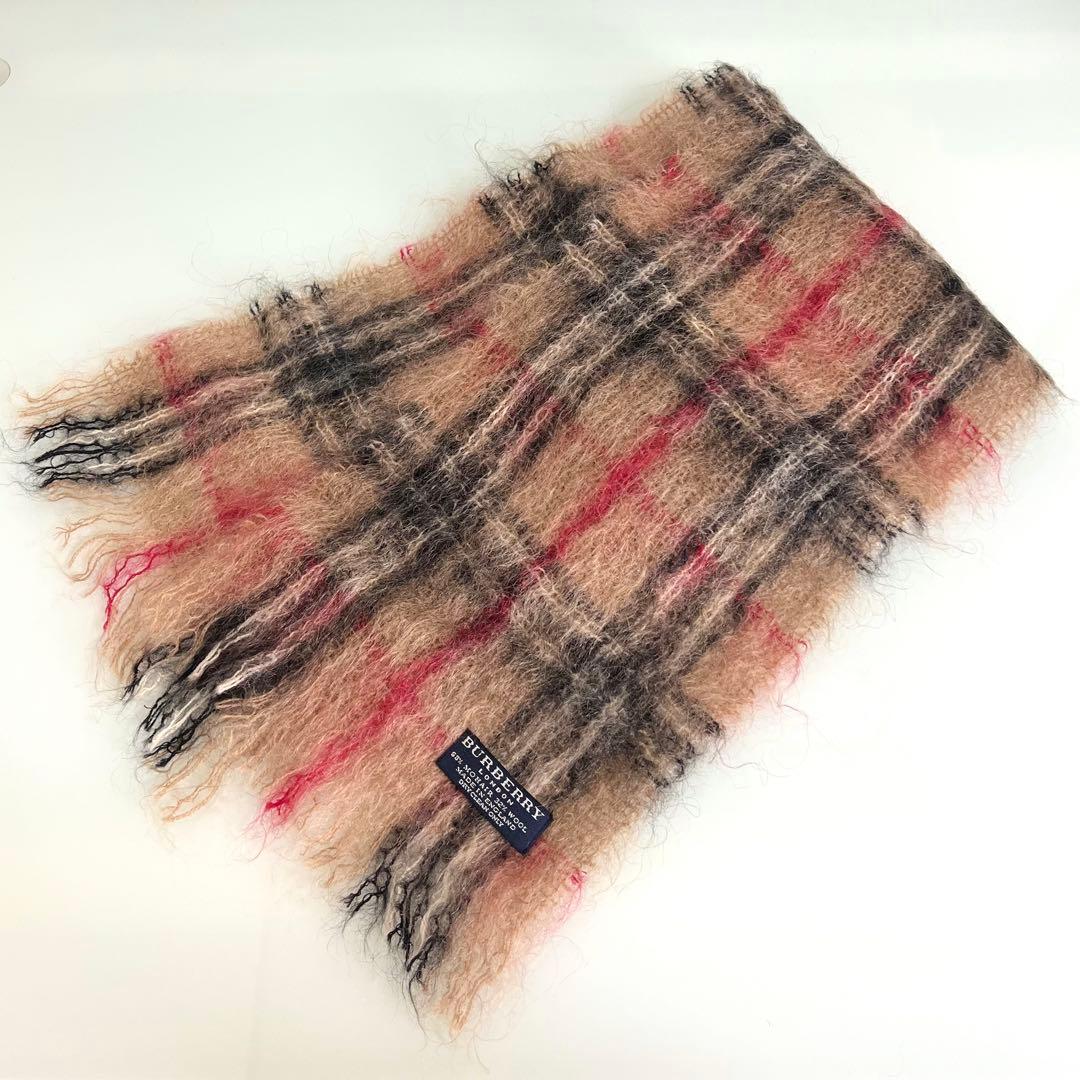 『美品』BURBERRY LONDON バーバリー ロンドン モヘヤ　マフラー