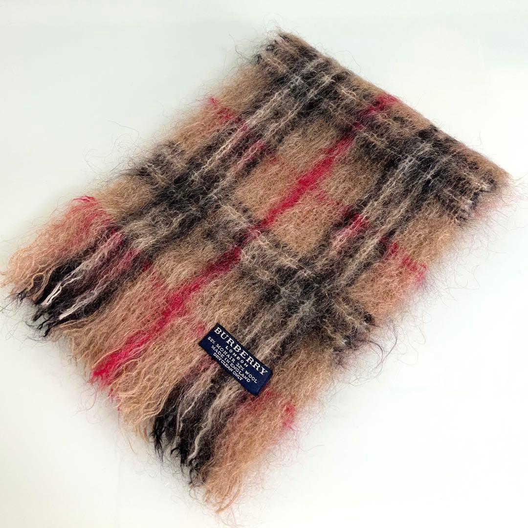 『美品』BURBERRY LONDON バーバリー ロンドン モヘヤ　マフラー