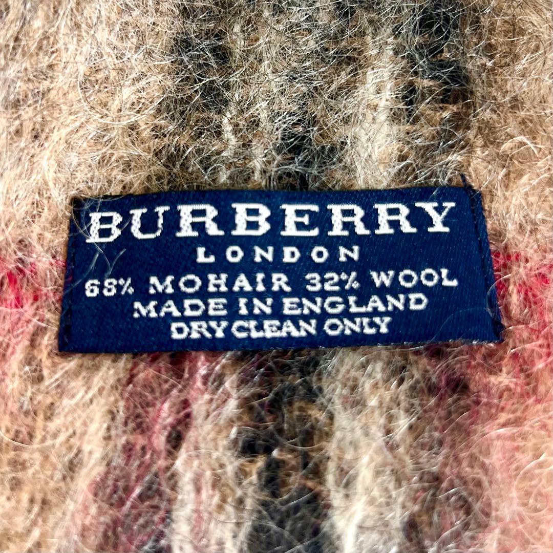『美品』BURBERRY LONDON バーバリー ロンドン モヘヤ　マフラー