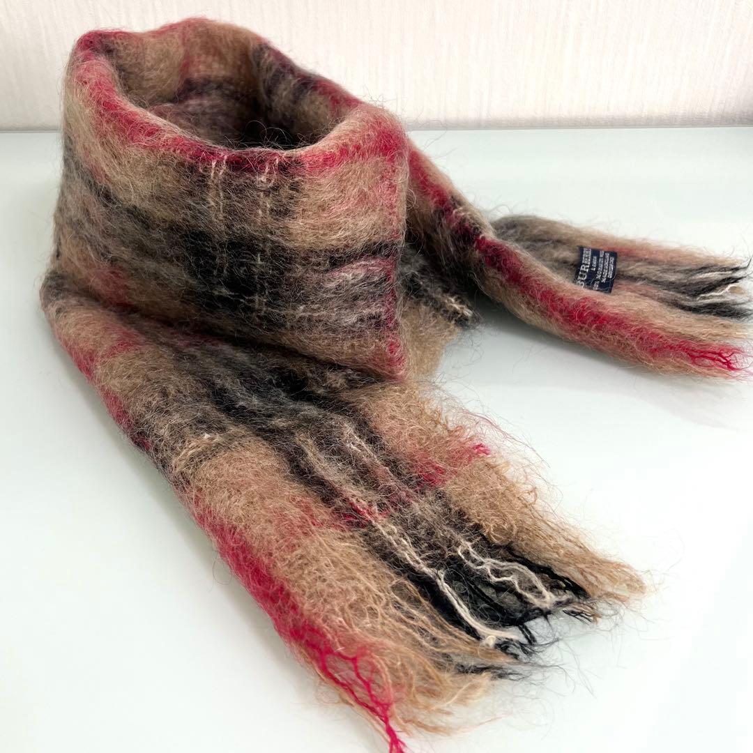 『美品』BURBERRY LONDON バーバリー ロンドン モヘヤ　マフラー